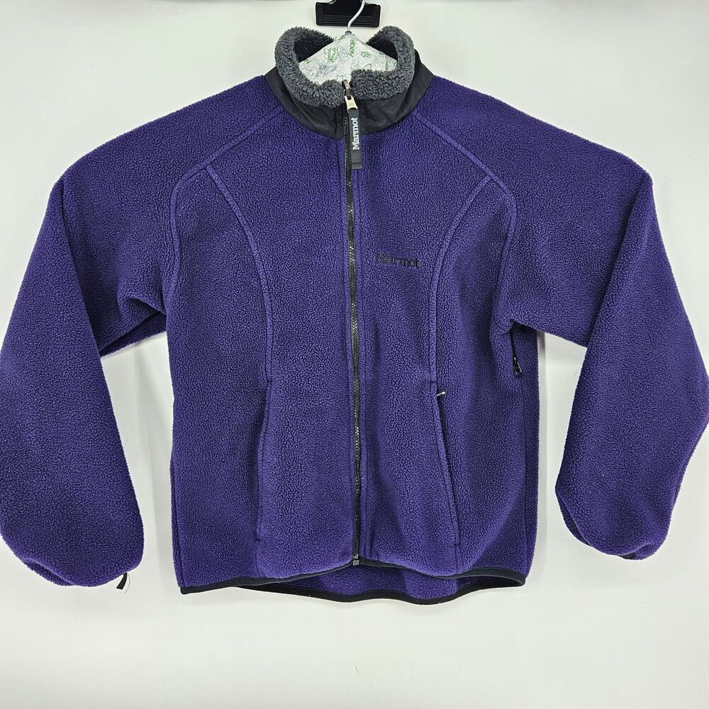 Marmot Jacket Womens Medium Purple Polyester Fleece Full Zip‎ Outdoors Coat